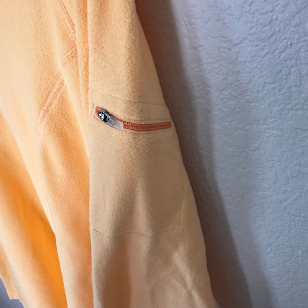 L.L. Bean Fleece Pullover Jacket Women's XL Butter Yellow Quarter Zip Gorpcore - Picture 5 of 7